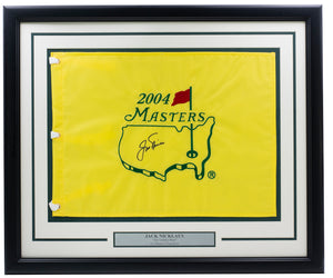 Jack Nicklaus Signed Framed 2004 Masters Golf Flag BAS AB94179