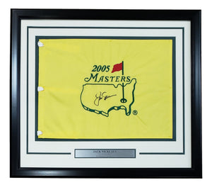 Jack Nicklaus Signed Framed Masters Golf Flag BAS AC22576 Sports Integrity