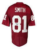 Jackie Smith St. Louis Signed Red Football Jersey HOF 94 Sports Integrity