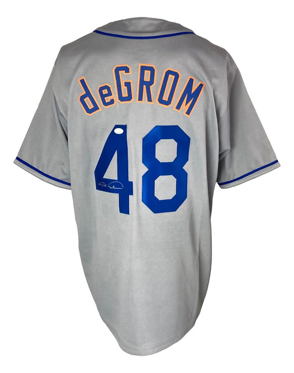 Jacob deGrom New York Signed Gray Baseball Jersey JSA