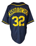 Jacob Misiorowski Milwaukee Signed Navy Blue Baseball Jersey Prova Hologram