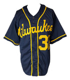 Jacob Misiorowski Milwaukee Signed Navy Blue Baseball Jersey Prova Hologram