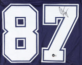 Jake Ferguson Dallas Signed Navy Blue Football Jersey BAS ITP