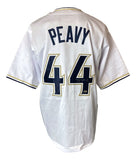 Jake Peavy San Diego Signed White Baseball Jersey Sports Integrity