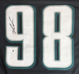Jalen Carter Philadelphia Signed Black Football Jersey JSA QR Hologram