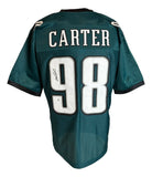 Jalen Carter Philadelphia Signed Green Football Jersey JSA QR Hologram