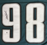 Jalen Carter Philadelphia Signed Green Football Jersey JSA QR Hologram