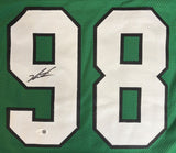 Jalen Carter Philadelphia Signed Kelly Green Football Jersey JSA QR Hologram