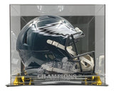Jalen Carter Signed Eagles FS Replica Speed Helmet BAS w/ Super Bowl 59 LIX Case