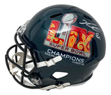 Jalen Carter Signed Philadelphia Eagles FS Super Bowl 59 Replica Helmet BAS