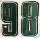 Jalen Carter Philadelphia Signed White Football Jersey JSA QR Hologram