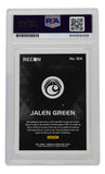 Jalen Green Signed Houston Rockets 2021 Panini Recon Rookie Card #124 PSA/DNA Sports Integrity