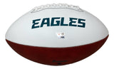 Jalen Hurts Signed Eagles Logo Football Fanatics w/ Super Bowl 59 Case