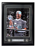Jalen Hurts Signed Framed 16x20 Eagles Super Bowl LIX Trophy Photo Fanatics