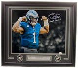 Jalen Hurts Signed Framed 16x20 Philadelphia Eagles Flex Photo Hurts So Good JSA - Sports Integrity