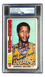 Jamaal Wilkes Signed 1976/77 Topps #16 Warriors Trading Card w/ 2 Insc PSA/DNA