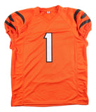 Ja'Marr Chase Cincinnati Signed Orange Pro-Cut Football Jersey BAS
