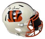 Ja'Marr Chase Signed Cincinnati Bengals FS RETRO Rep Speed Helmet w/ Visor BAS