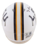 Ja'Marr Chase Signed LSU Tigers White Mini Speed Helmet BAS