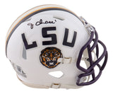 Ja'Marr Chase Signed LSU Tigers White Mini Speed Helmet BAS
