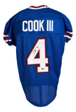 James Cook Buffalo Signed Blue Pro Cut Football Jersey BAS