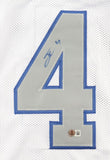 James Cook Buffalo Signed White Pro Cut Football Jersey BAS