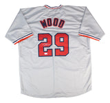 James Wood Washington Signed Gray Baseball Jersey BAS
