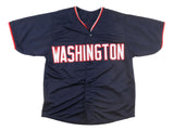 James Wood Washington Signed Navy Baseball Jersey BAS