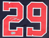 James Wood Washington Signed Navy Baseball Jersey BAS