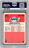 James Worthy Signed 1986 Fleer #131 Trading Card HOF 03 PSA Auto Gem MT 10