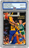 James Worthy Signed 1996 Topps #50 Trading Card PSA/DNA Auto Gem MT 10