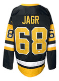 Jaromir Jagr Signed Custom Black Pro-Style Hockey Jersey JSA ITP Sports Integrity