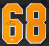 Jaromir Jagr Pittsburgh Signed Framed Black Hockey Jersey JSA QR