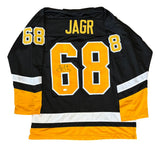 Jaromir Jagr Pittsburgh Signed Black Hockey Jersey JSA QR