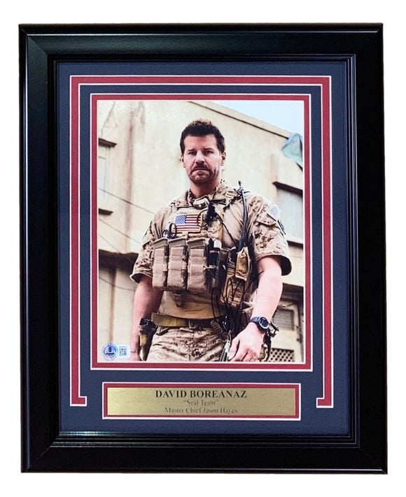 David Boreanaz Signed Framed 8x10 Seal Team Jason Hayes Photo BAS