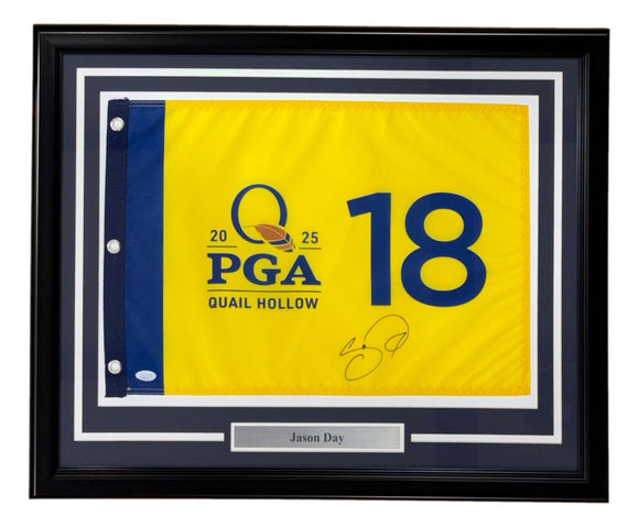 Jason Day Signed Framed 2025 PGA Championship Golf Flag JSA