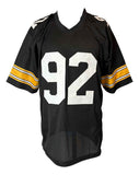 Jason Gildon Pittsburgh Signed Black Football Jersey Sports Integrity
