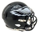 The Sports Integrity Jason Kelce Signed Philadelphia Eagles Black Mini Speed Helmet features the team’s eagle wing logo and comes with a PSA ITP hologram.