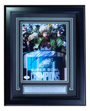 Jason Kelce Signed Framed 8x10 Eagles Super Bowl 52 Parade Speech PSA ITP