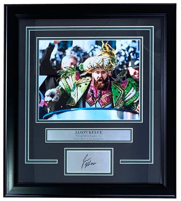 Jason Kelce Framed 8x10 Philadelphia Eagles Photo w/ Laser Engraved Signature