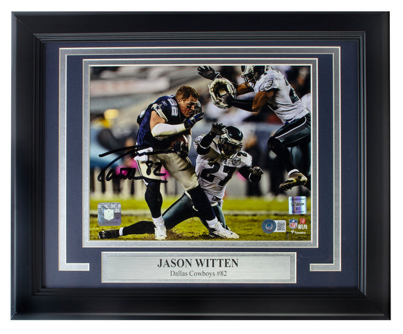 Jason Witten Signed Framed 8x10 Dallas Cowboys Photo BAS