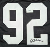 Jason Gildon Pittsburgh Signed Black Football Jersey Sports Integrity - Sports Integrity