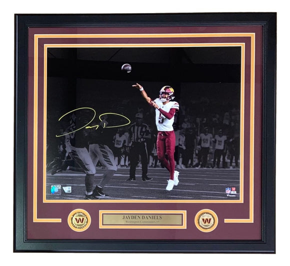 Jayden Daniels Signed Framed 16x20 Washington Commanders Photo Fanatics