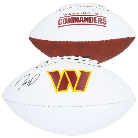 Jayden Daniels Signed Washington Commanders Logo Football Fanatics