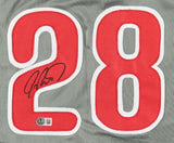 Jayson Werth Philadelphia Signed Gray Baseball Jersey BAS