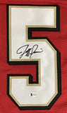Jeff Garcia San Francisco Signed Red Football Jersey BAS