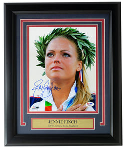 Jennie Finch Signed Framed USA Softball 8x10 Photo PSA/DNA Sports Integrity