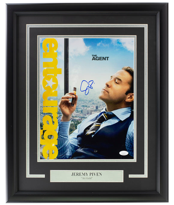 Jeremy Piven Signed Framed Entourage 11x14 Photo JSA ITP