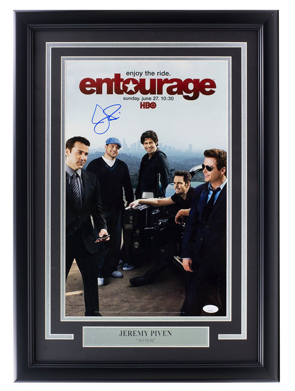 Jeremy Piven Signed Framed Entourage 11x17 Poster Photo JSA ITP Sports Integrity