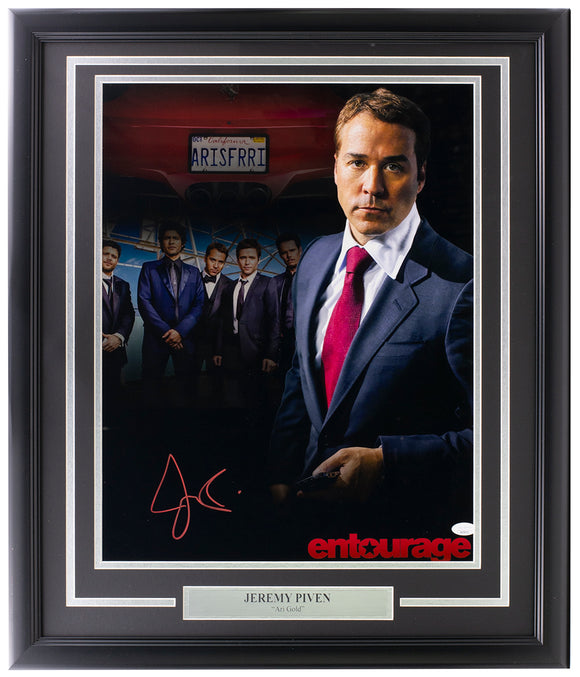 Jeremy Piven Signed Framed Entourage 16x20 Photo JSA ITP Sports Integrity